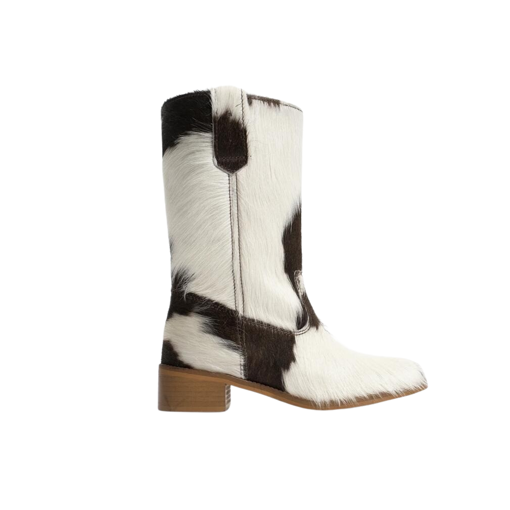 Julia Gaucho læderstøvler - Cow Fur